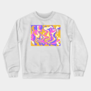 Abstract Sunset Tones Inspired Organic Flow Crewneck Sweatshirt